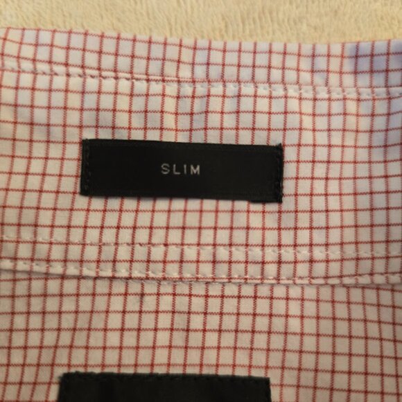 J.CREW MEN'S RED WHITE BUTTON DOWN SHIRT NWT SIZE LARGE SLIM COTTON - Picture 3 of 9